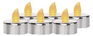 SET 6x LED Decorazioni natalizie 6xLED/6xCR2032 cromo lucido