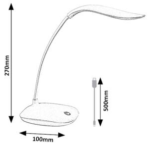 Rabalux 74236 - Lampada da tavolo LED dimmerabile BEDI LED/2W/5V rosa