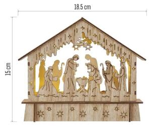 Decorazione natalizia LED 6xLED/2xAA presepe