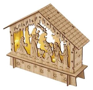 Decorazione natalizia LED 6xLED/2xAA presepe