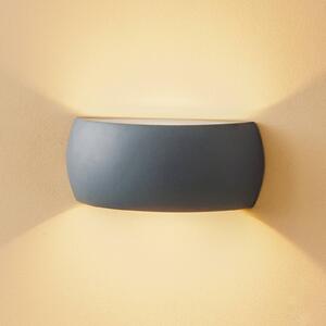 SOLLUX LIGHTING Applique Bow up/down ceramica grigia larga 32 cm