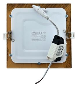 Lampada LED da incasso SQUARE LED/12W/230V 4200K 16,8x16,8 cm marrone