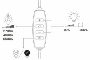 Lampada LED dimmerabile con stativo e supporto per vlog LED/10W/5V 2700-6500K