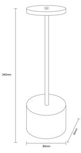 Globo 21019B - Lampada da tavolo LED dimmerabile POLINA LED/1,2W/3,7V