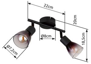 Globo 54312-2 - Faretto SATELLA 2xE14/25W/230V nero