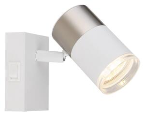 Globo 57851-1 - Faretto da parete BRISBON 1xGU10/25W/230V bianco/cromo