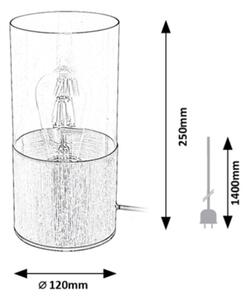 Rabalux 3153 - Lampada da tavolo ZELKOVA 1xE27/40W/230V
