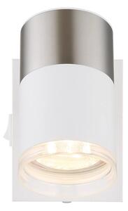 Globo 57851-1 - Faretto da parete BRISBON 1xGU10/25W/230V bianco/cromo
