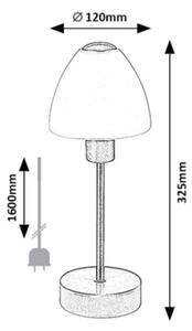 Rabalux 2295 - Lampada da tavolo dimmerabile LYDIA 1xE14/40W/230V cromo opaco