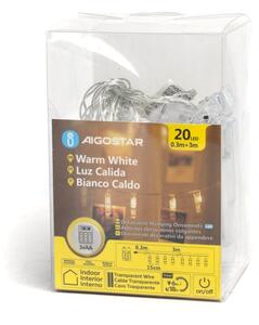 Aigostar - Catena decorativa LED con mollette 20xLED/3xAA 3,3m bianco caldo