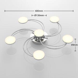 Lindby Rouven plafoniera LED a spirale, 6 luci