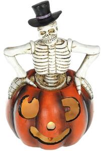 Retlux - LED Decorazione HALLOWEEN LED/2xLR44/bianco caldo scheletro in una zucca resina
