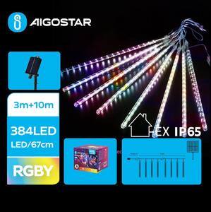 Aigostar - Catena solare LED 384xLED/13m IP65 multicolore