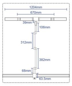 LED Dimmerabile flessibile lampada da tavolo LED/36W/230V 3000-6500K CRI 92 nero