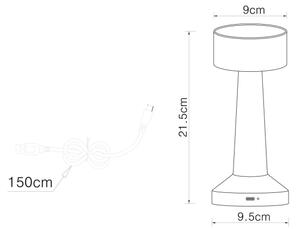 Globo 58447W - Lampada da tavolo LED dimmerabile ANGELIKA LED/1W/3,7V bianca