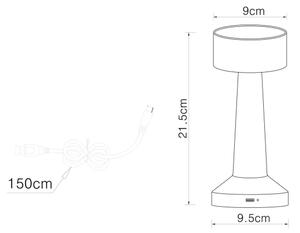 Globo 58447M - Lampada da tavolo LED dimmerabile con funzione Touch ANGELIKA LED/1W/3,7V oro