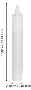 Eglo 422218 - SET 2x LED Candele ANTANABE LED/1xAAA 15 cm bianco