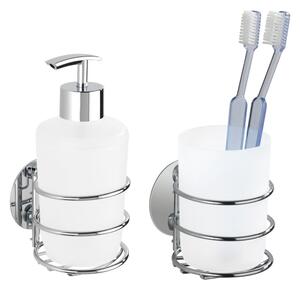 Set di accessori da bagno autoportanti in acciaio inox grigio Turbo-Loc - Wenko