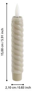 Eglo 422225 - SET 2x LED Candele ANDRAFIABE LED/1xAAA 15 cm beige