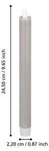 Eglo 422222 - SET 2x LED Candele ANDRAFIABE LED/1xAAA 24,5 cm grigio