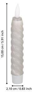 Eglo 422229 - SET 2x LED Candele ANDRAFIABE LED/1xAAA 15 cm grigio