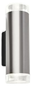 Brilo - Applique a LED da esterno 2xGU10/4,7W/230V IP44 4000K cromo opaco