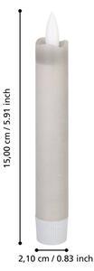 Eglo 422223 - SET 2x LED Candele ANTANABE LED/1xAAA 15 cm grigio