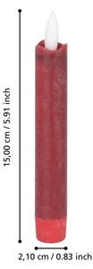 Eglo 422216 - SET 2x LED Candele ANTANABE LED/1xAAA 15 cm rosso