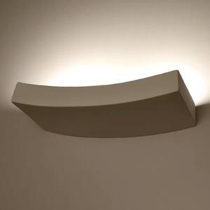 SOLLUX LIGHTING Applique Lino in ceramica, forma curva