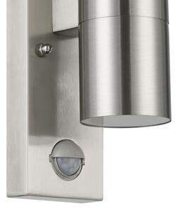 Eglo 79594- Lampada LED da esterno con sensore ARAPONGAS 2xGU10/2,8W/230V IP44 cromo