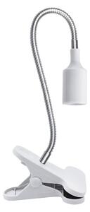 Lampada da tavolo flessibile con clip PLANTY 1xE27/30W/230V bianca
