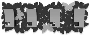 CalleaDesign Appendiabiti da parete moderno lineare Farfalla Legno Bianco Appendiabiti da Parete Appendiabiti Moderni Appendiabiti per Cameretta,Appendiabiti per Ingresso,Appendiabiti per Soggiorno