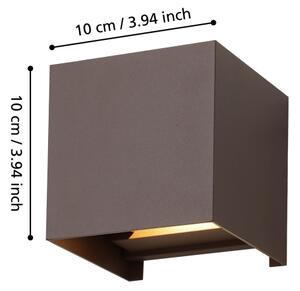 Eglo 901066 - Applique a LED da esterno CALPINO 2xLED/2,8W/230V IP54 marrone