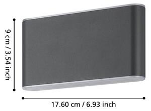Eglo 901026 - Applique a LED da esterno GRUTTI 2xLED/5,8W/230V IP65