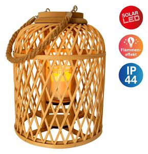 Näve Lanterna solare LED cesto bambù alta 29cm naturale