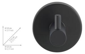 Gancio autoportante in acciaio inox nero opaco Bosio - Wenko