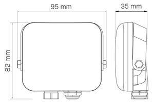 Riflettore LED da esterno MILKY LED/10W/230V 4000K IP65 nero