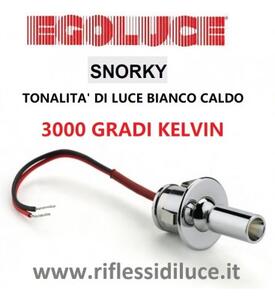 Egoluce snorky faretto da incasso led 1W 3000° Kelvin