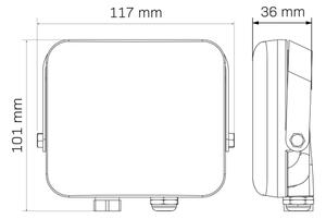 Riflettore LED da esterno MILKY LED/20W/230V 4000K IP65 nero