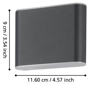 Eglo 901025 - Applique a LED da esterno GRUTTI 2xLED/2,9W/230V IP65