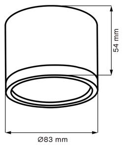 Plafoniera LED MIRELLA 1xGX53/6W/230V nero/oro