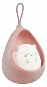 Luce di orientamento per bambini con sensore KITTY LED/0,5W/5V USB rosa