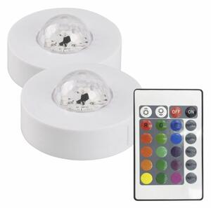SET 2x LED RGB Lampada decorativa FESTA 3xAAA/4,5V + telecomando