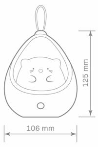 Luce di orientamento per bambini con sensore KITTY LED/0,5W/5V USB rosa