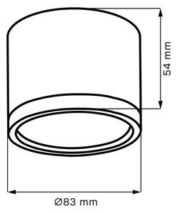 Plafoniera LED MIRELLA 1xGX53/6W/230V nero