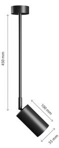 Lampadario a sospensione con supporto rigido VARIOSA 1xGU10/10W/230V nero