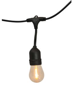 LED Catena solare da esterno PARTY 10xE27/3,7V 10 m IP44 + TC