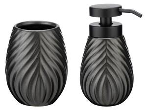 Set di accessori da bagno in ceramica antracite Idro - Wenko