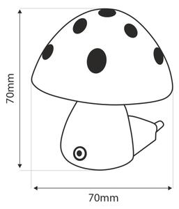 Lampada notturna LED per bambini con sensore crepuscolare LED/0,5W/230V sgabello