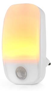 Nedis LNLW10WT - LED Luce di orientamento con sensore LED/0,55W/230V